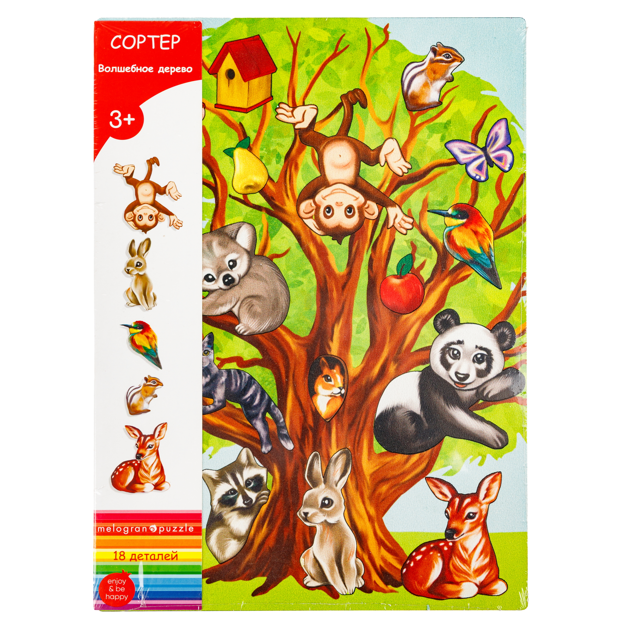 Пазл 1TOY Волшебное дерево с животными деревянный - фото 5