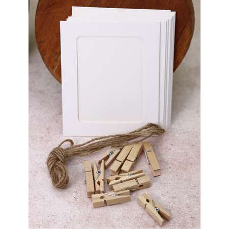 Крафтовые фоторамки iLikeGift Classic white 9.4х11.4см 10шт