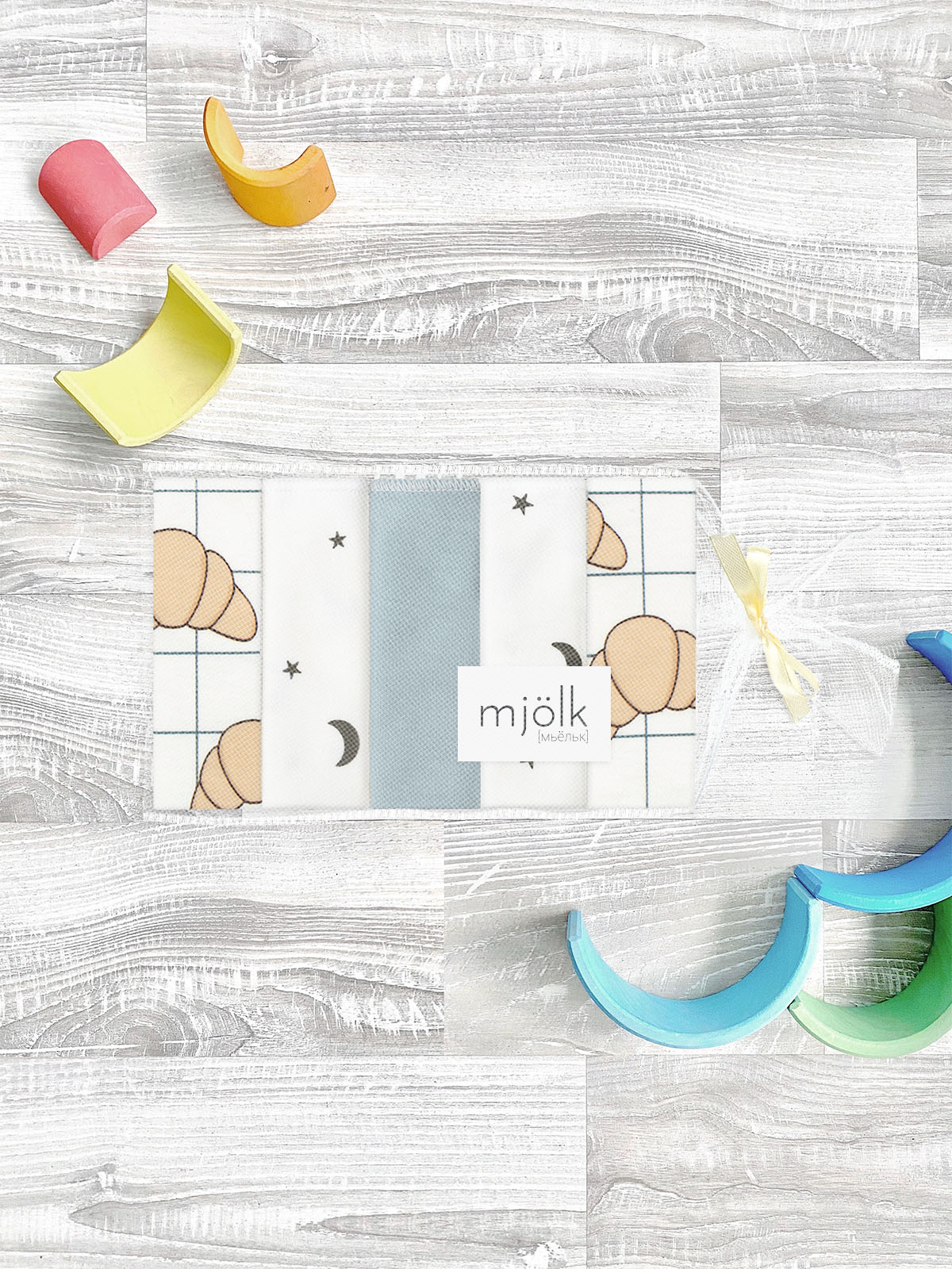 Нагрудник Mjolk текстиль 5 шт. - фото 1