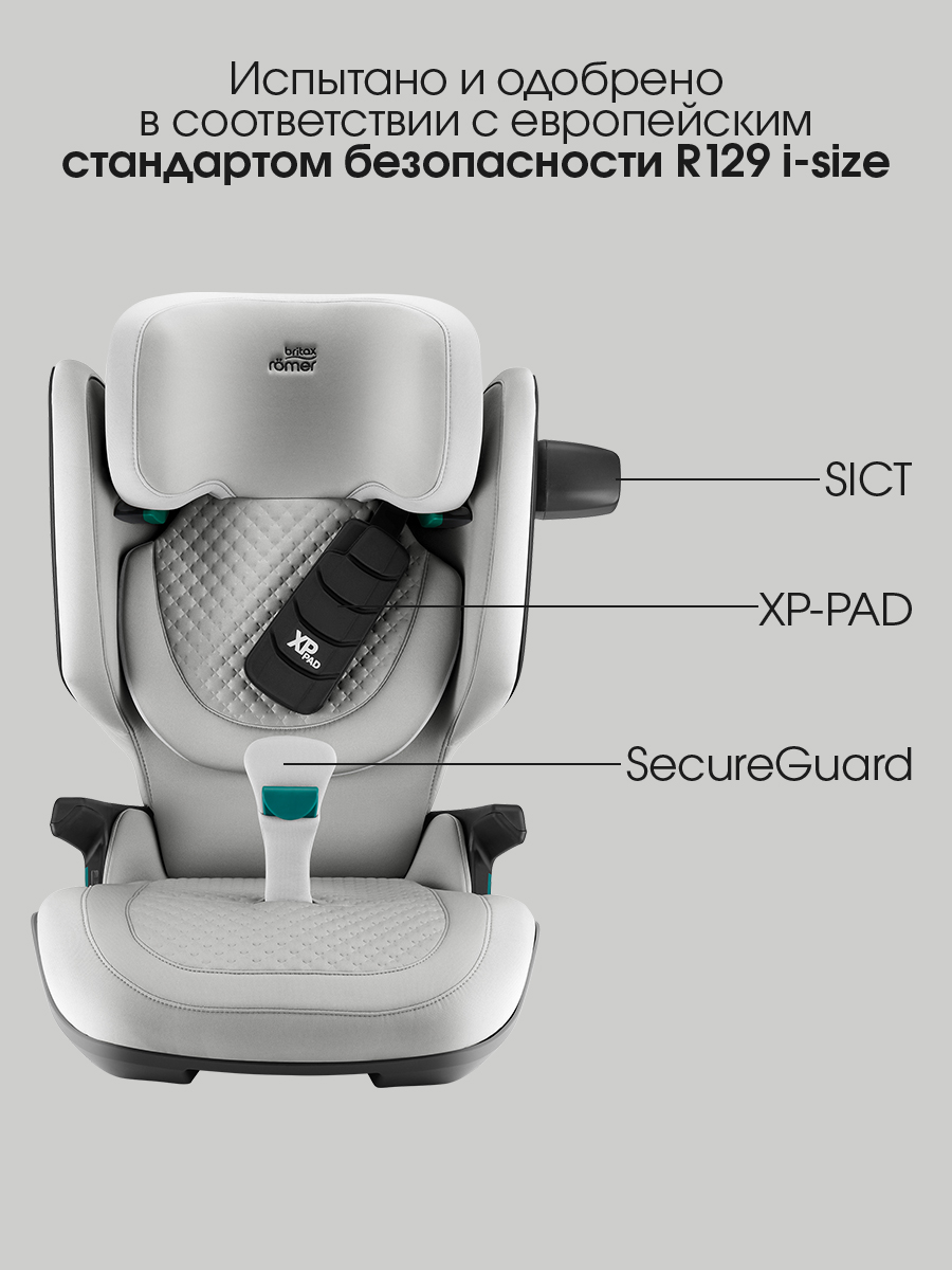 Автокресло Britax Roemer KIDFIX PRO i-SIZE LUX Isofix 2/3 (15-36 кг) серый - фото 5