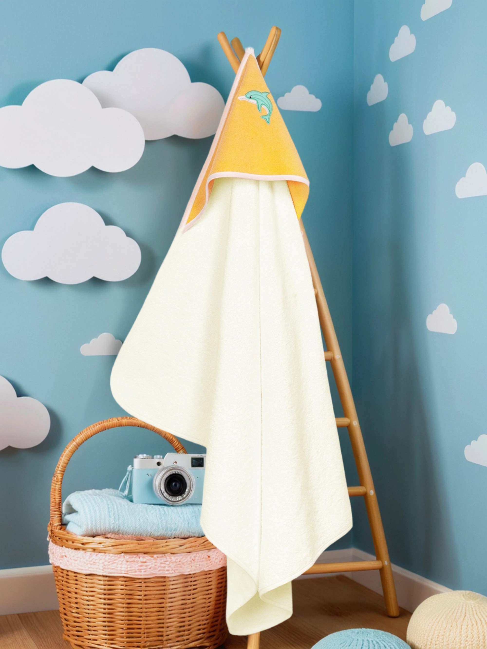 Изображение товара Полотенце уголок Wellness Малыш-01/35_Д для новорожденных 80x100 см