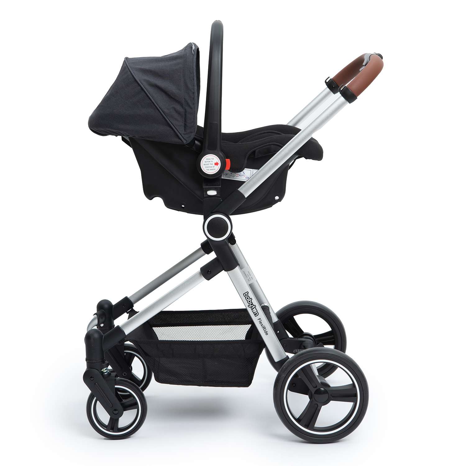 Коляска 3в1 Babyton Flexi Ride Black-Grey серый - фото 15