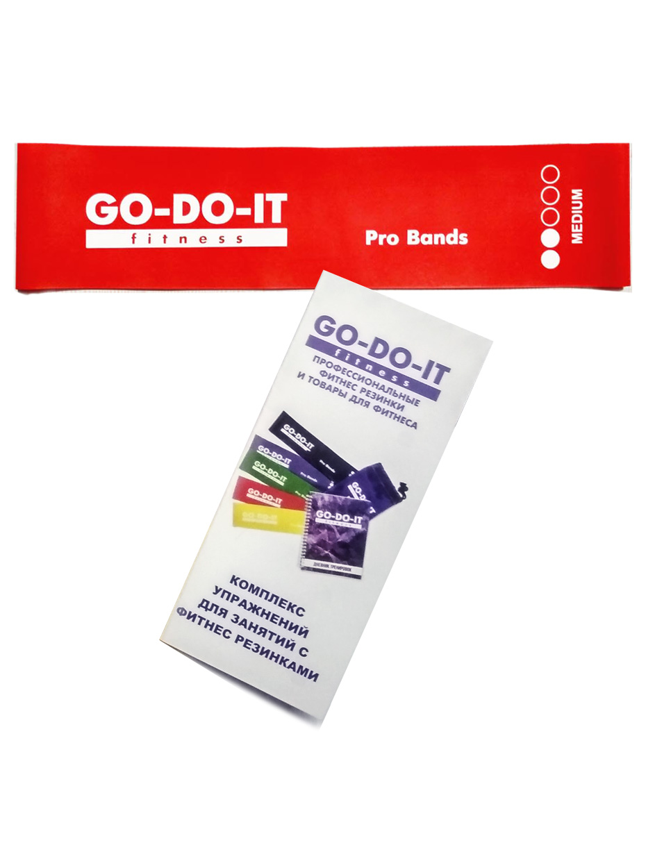 Резинка для фитнеса GO-DO-IT Широкая PROFI красная 6 см 8-10 кг - фото 1