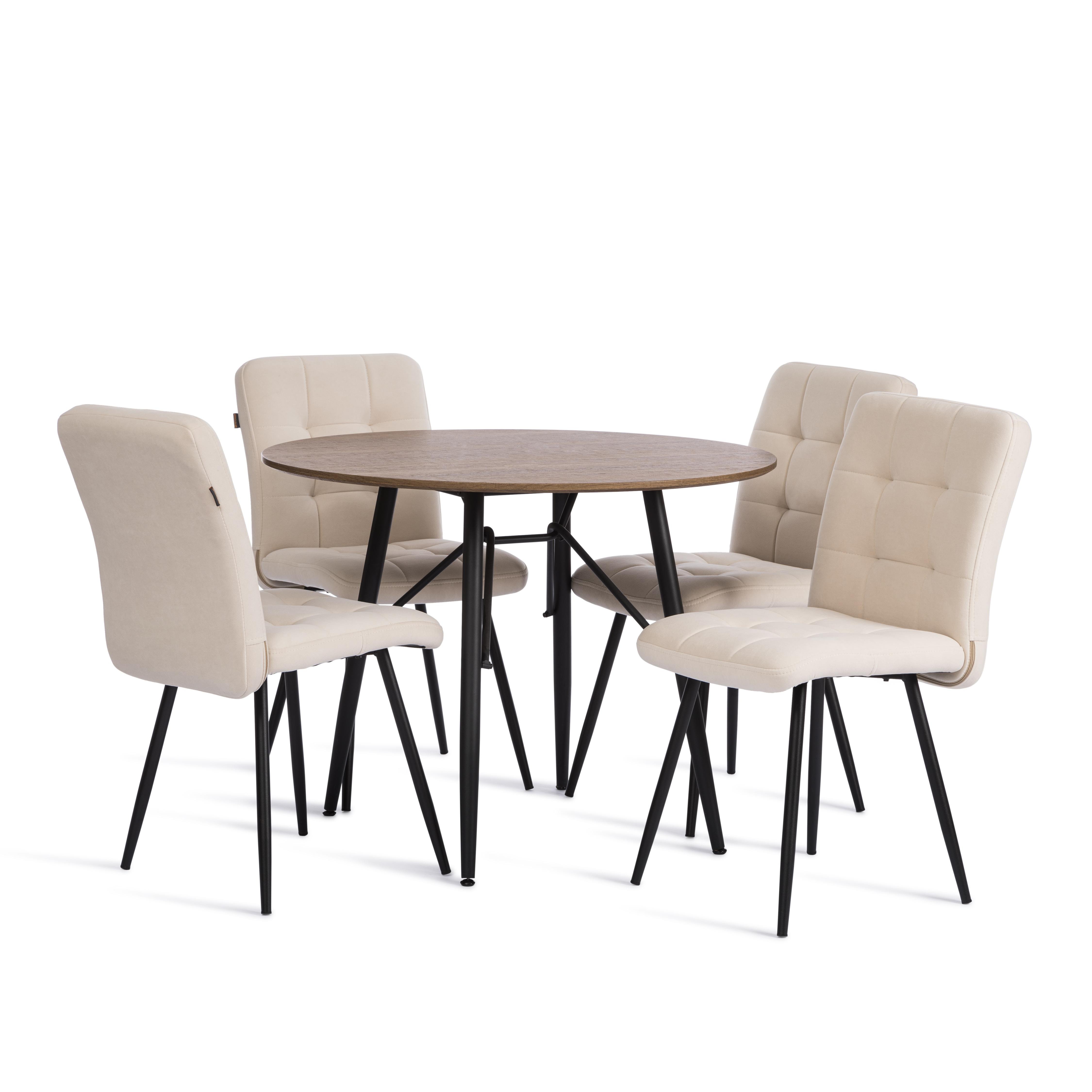 Стул TETCHAIR Medeo флок , молочный - фото 2