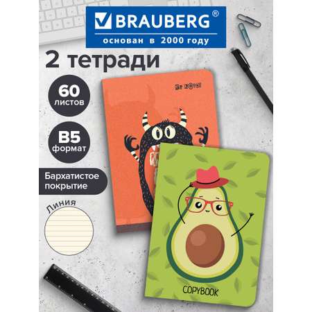 Общая тетрадь Brauberg линейка 60 лист. 2 шт.