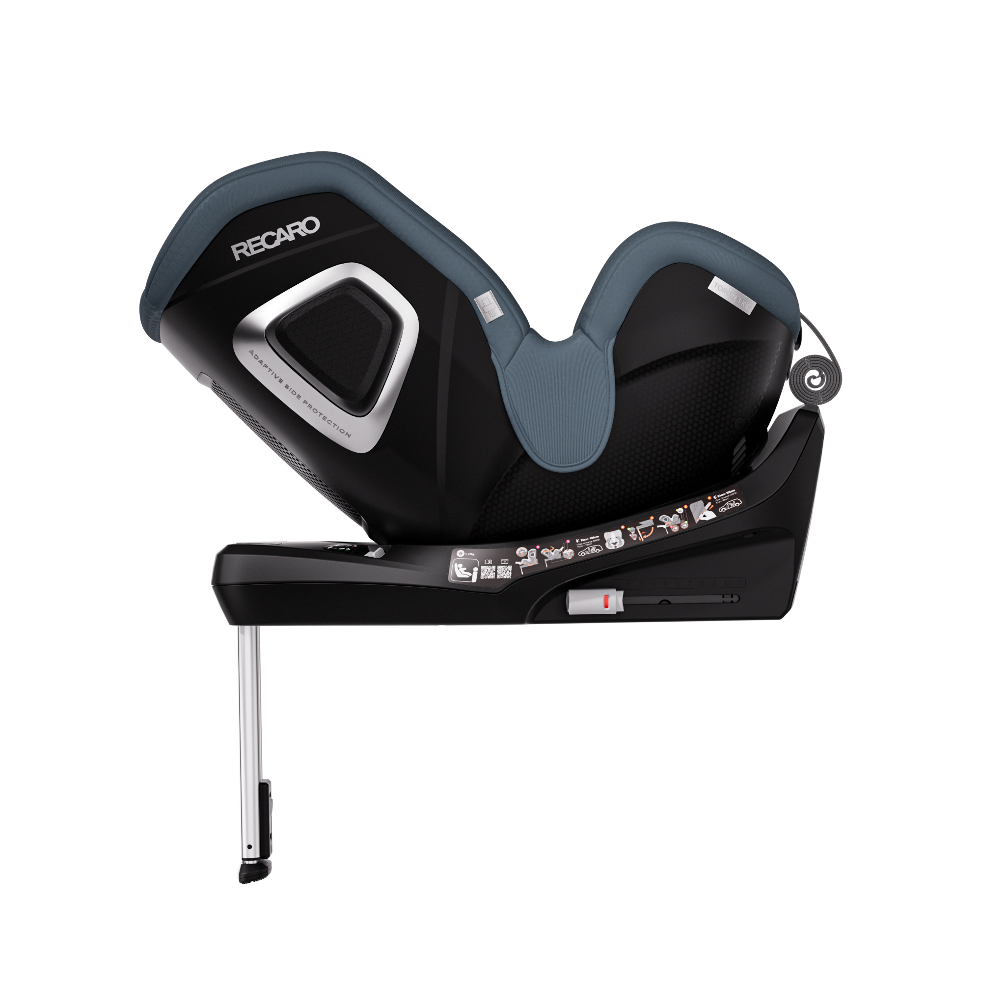 Автокресло Recaro Toron 1 Kid Isofix 0+/1 (0-18 кг) серый - фото 11