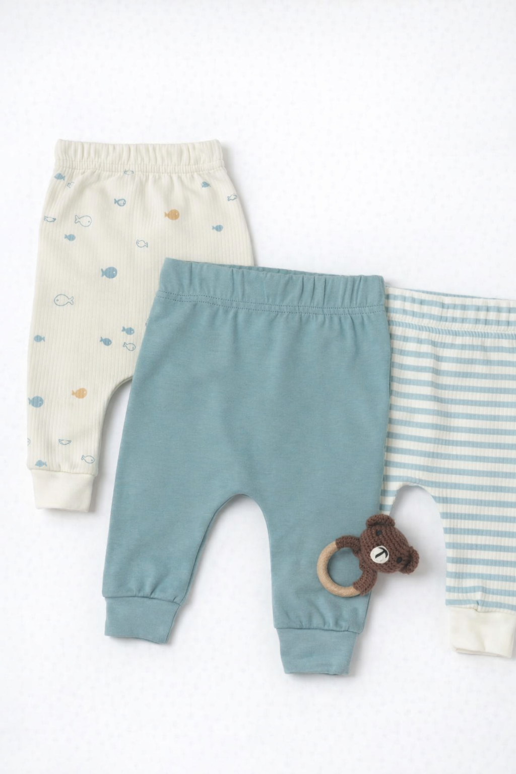 Штанишки 3 шт Супер Пупс нбр/3пр/шт/sk21/полоска/рыбки - фото 1