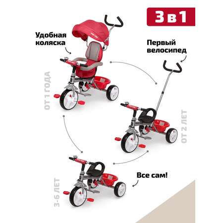 Трехколесный велосипед Moby kids 10 дюймов