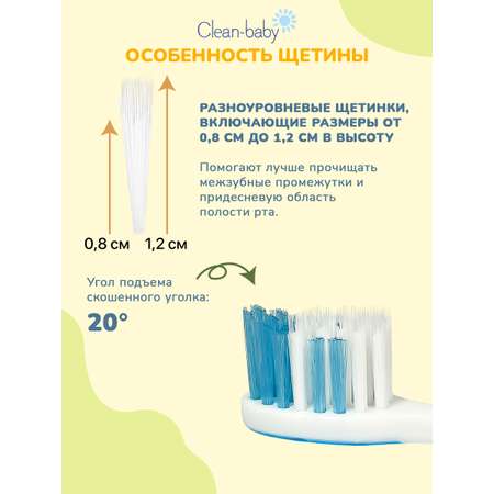 Зубная щетка классическая Clean-baby от 3 лет