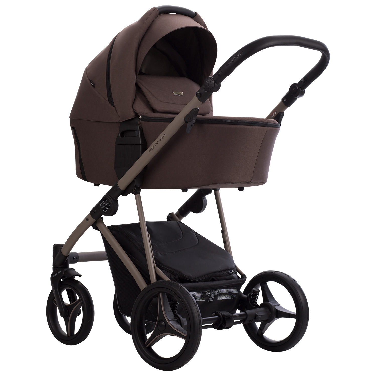 Коляска 2в1 Bebetto Pelpasso 06 Kaszmir коричневый - фото 1
