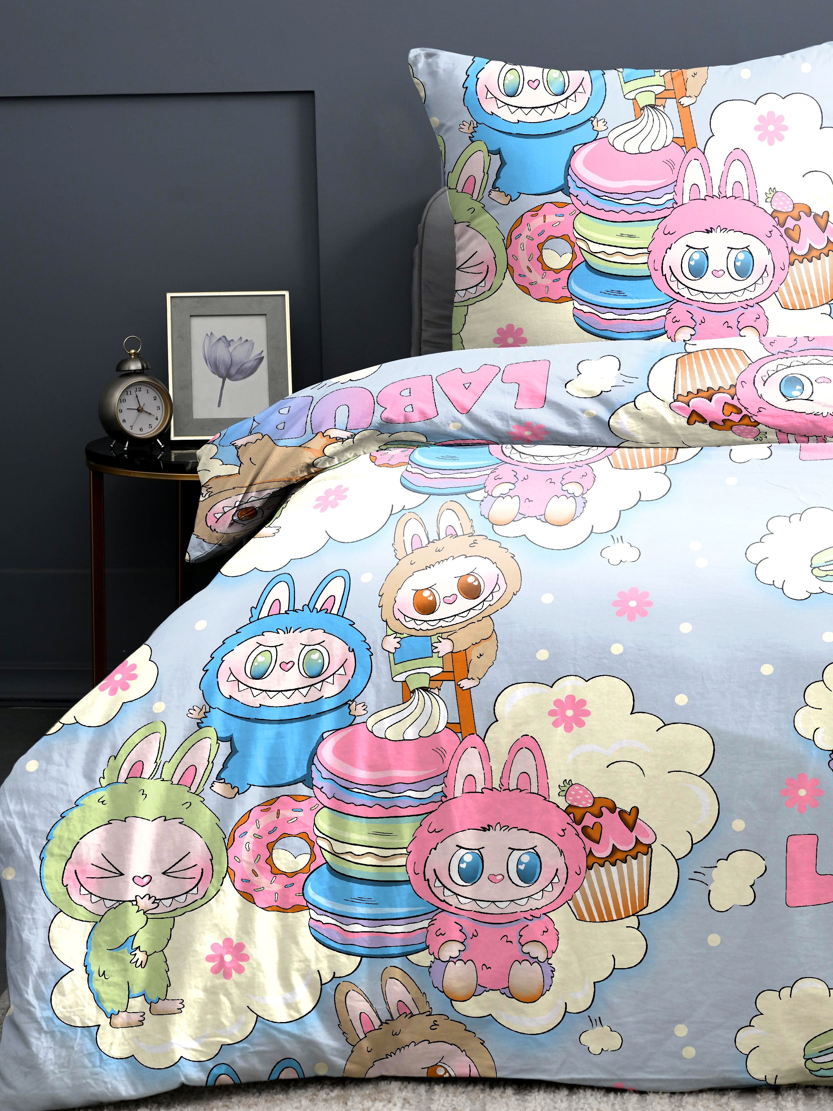 Комплект постельного белья Павлинка Милые монстры Лабубу полутораспальный 3 предм. - фото 3