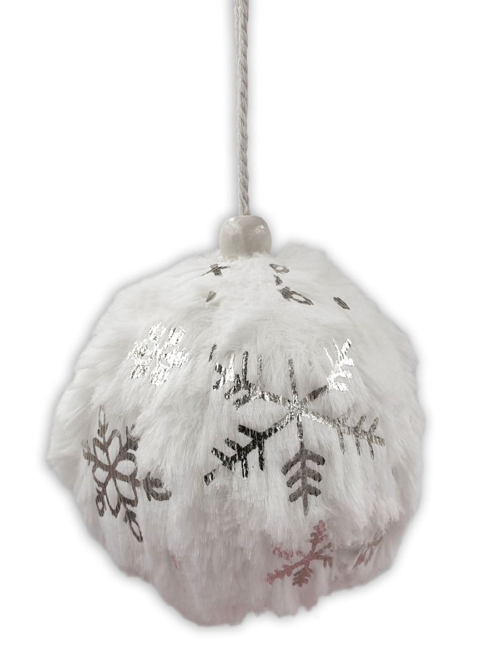 Украшение ёлочное Магия праздника Шар «‎Снежинки» цвет: белый 8 см 3 шт - фото 1