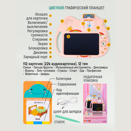 Доска для магнитного рисования NRAVIZA Детям