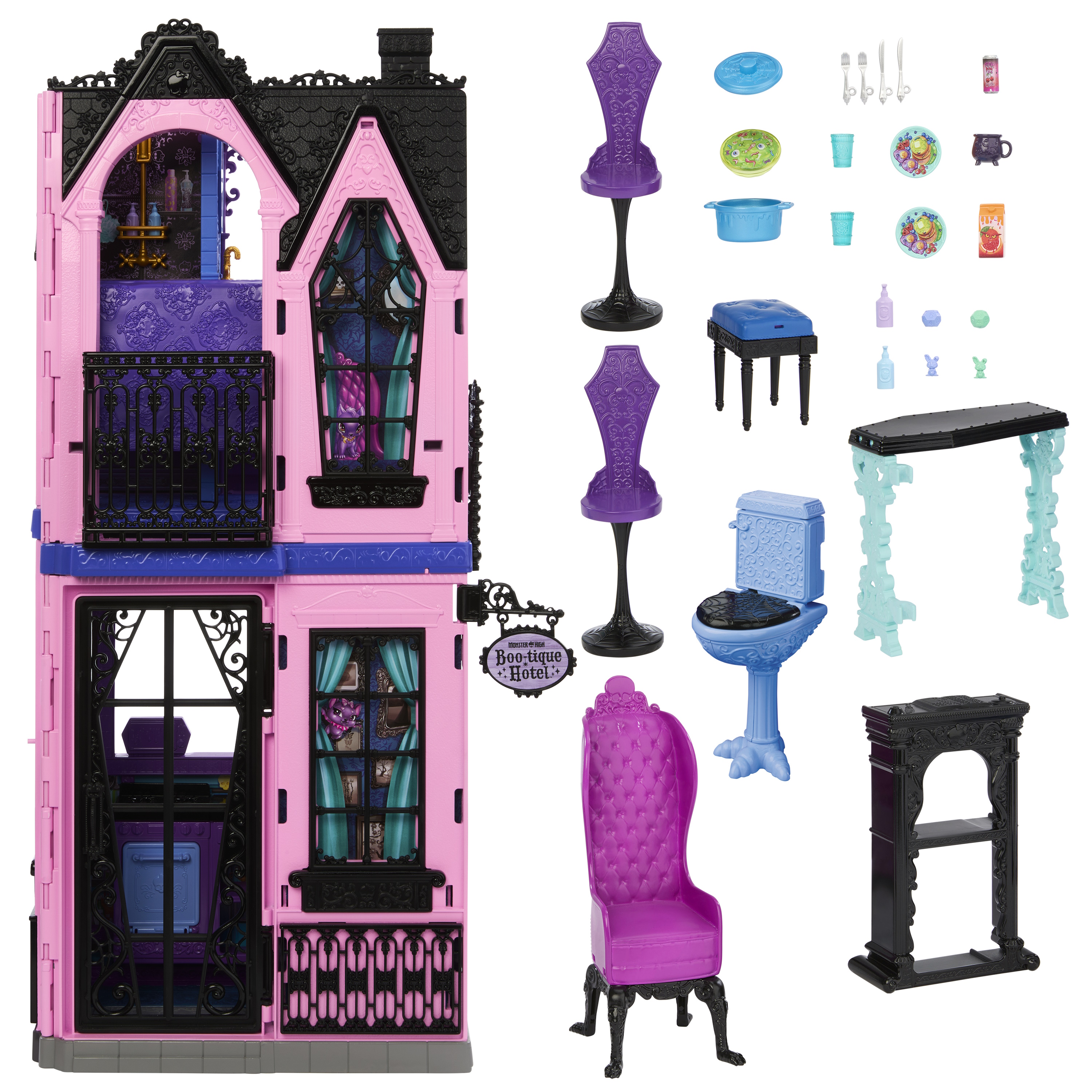 Домик для кукол Monster High с мебелью JBF16 - фото 1