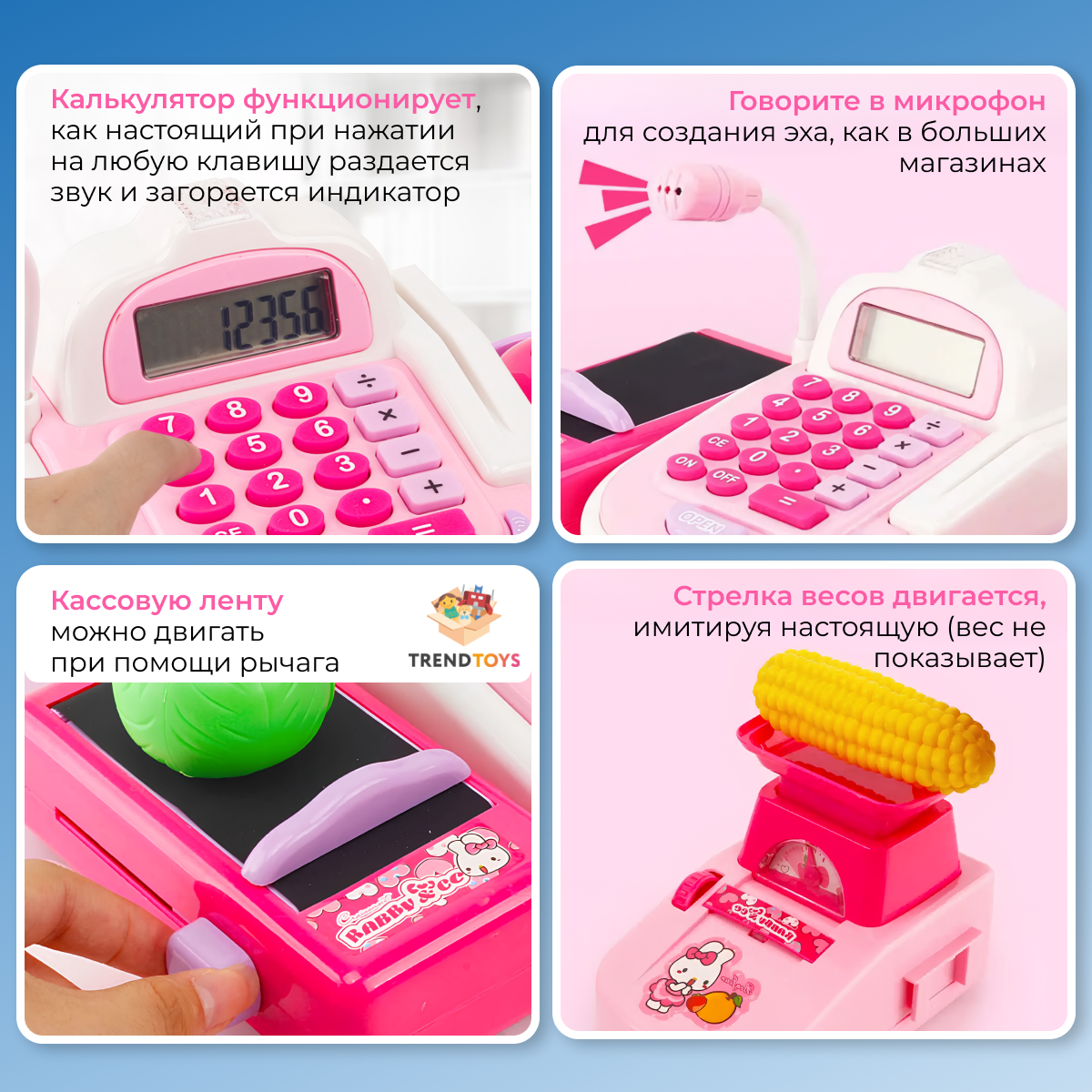 Игровой набор TrendToys касса, продукты - фото 3