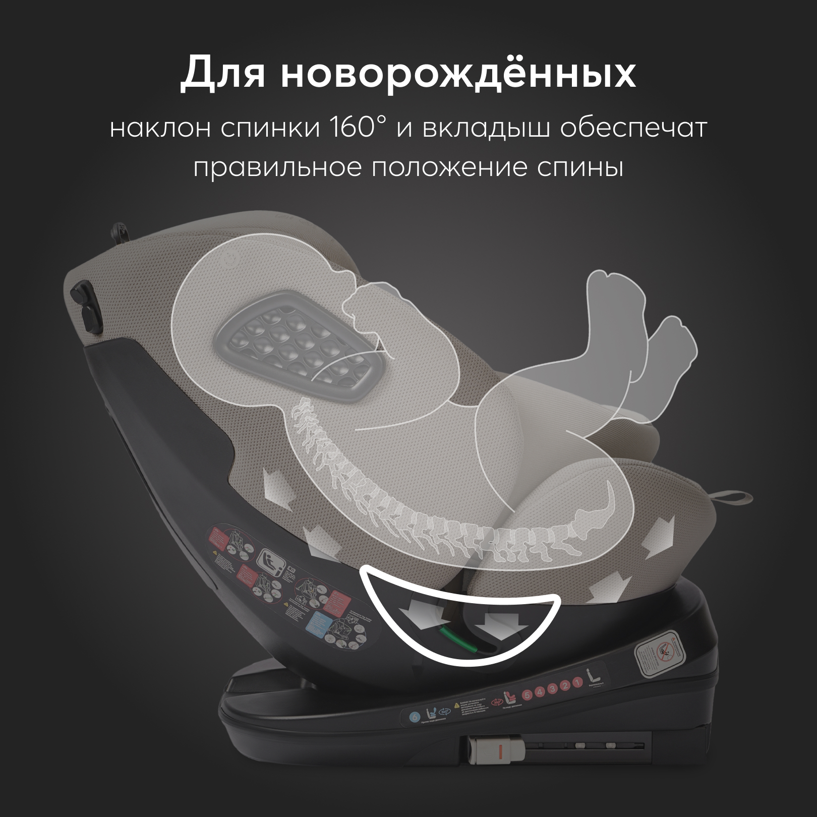 Автокресло Happy Baby Reex Isofix 0+/1/2/3 (0-36 кг) - фото 4