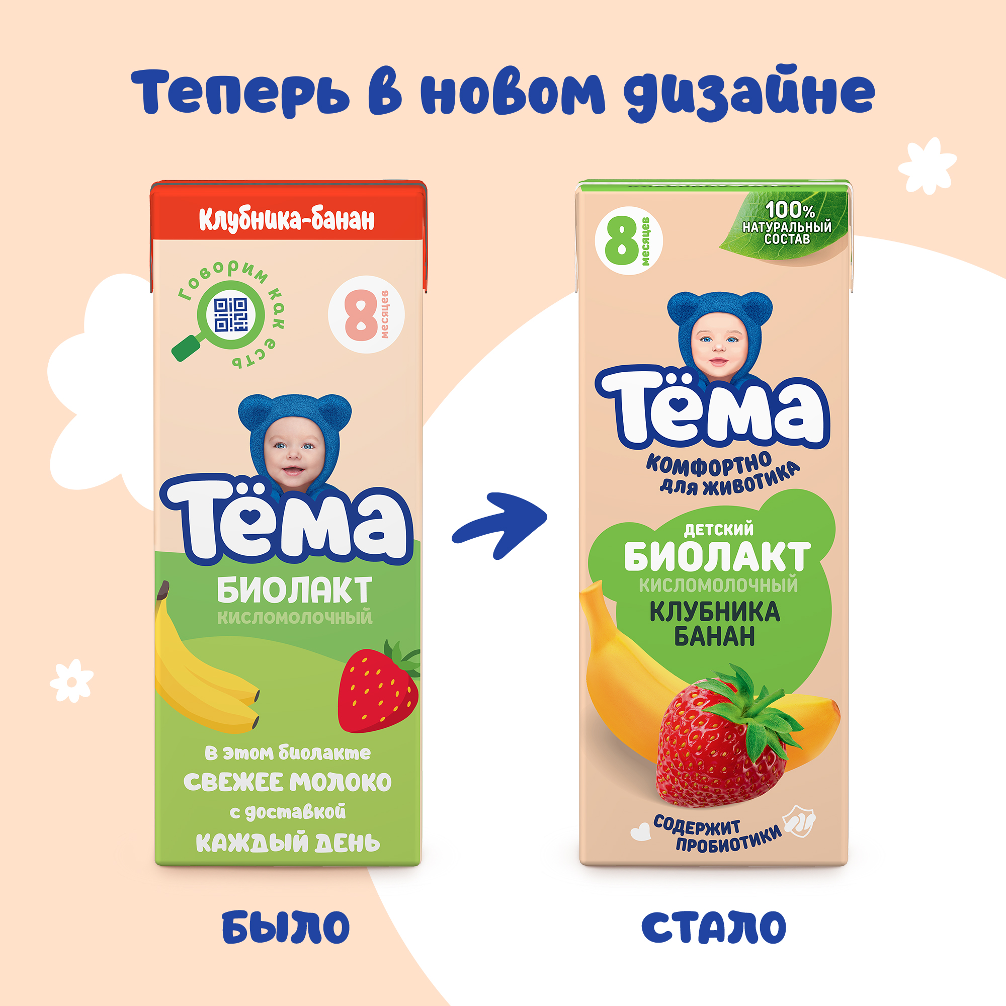 Биолакт Тёма Клубника-банан 3.0% 206г с 8месяцев - фото 5