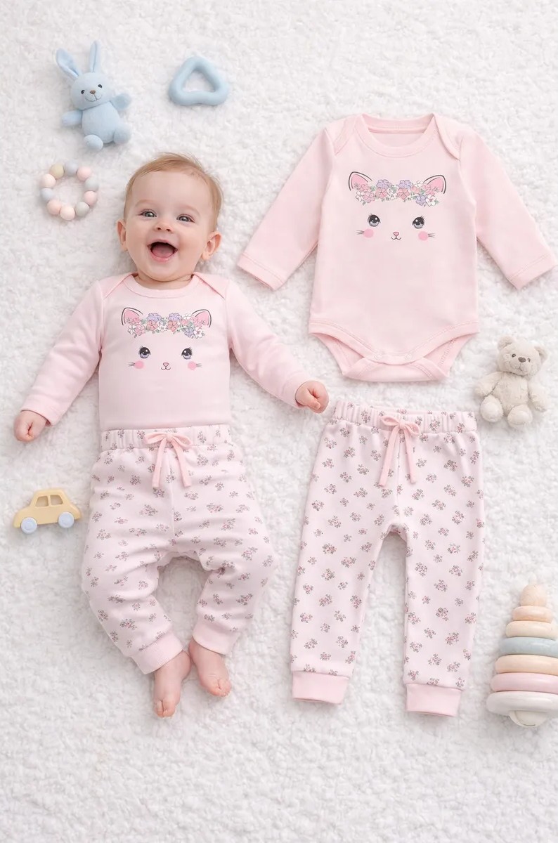 Комплект Mark Formelle (Марк Формэль) 89404/розовый +цветочки на розовом - фото 1