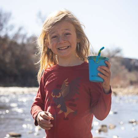 Крышка Klean Kanteen Straw 76 мм Blue Tie Dye 2 шт с трубочкой