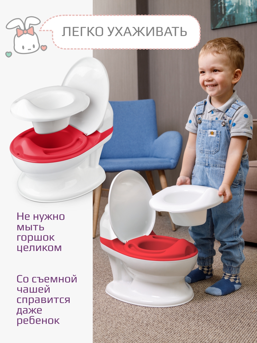 Горшок KidWick Панда музыкальный красный - фото 5