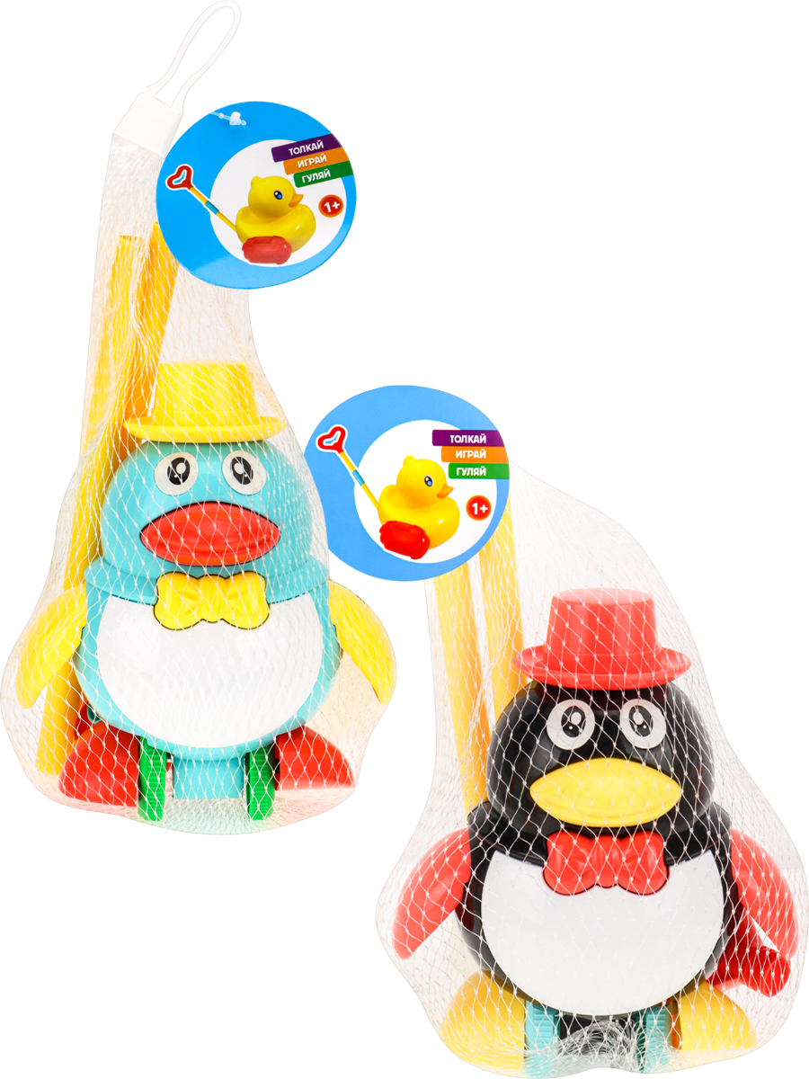 Игрушка Рыжий кот каталка Пингвин - фото 1