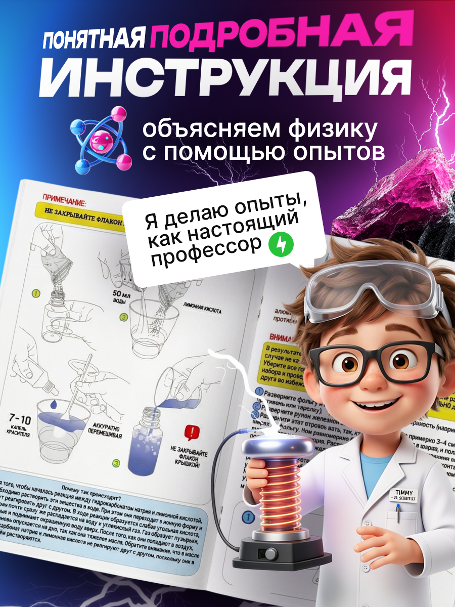 Набор для опытов Master IQ2 17в1 Опыты по физике - фото 10