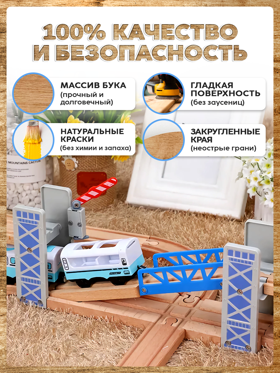 Дополнительные элементы А.Паровозиков 29 см мост01/синий - фото 2