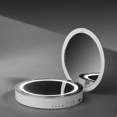 Зеркало косметическое Jazzway аккумуляторное складное с подсветкой ML-D9AC-wh