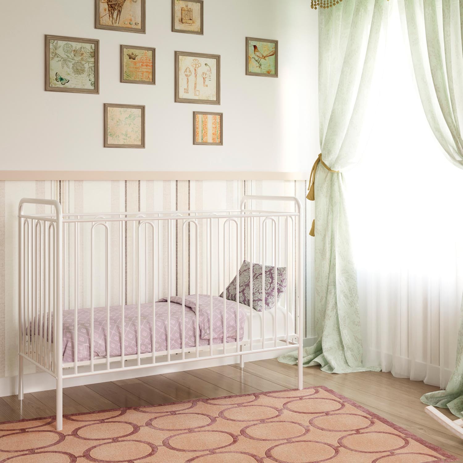 Детская кроватка Polini kids прямоугольная, без маятника (белый) - фото 6