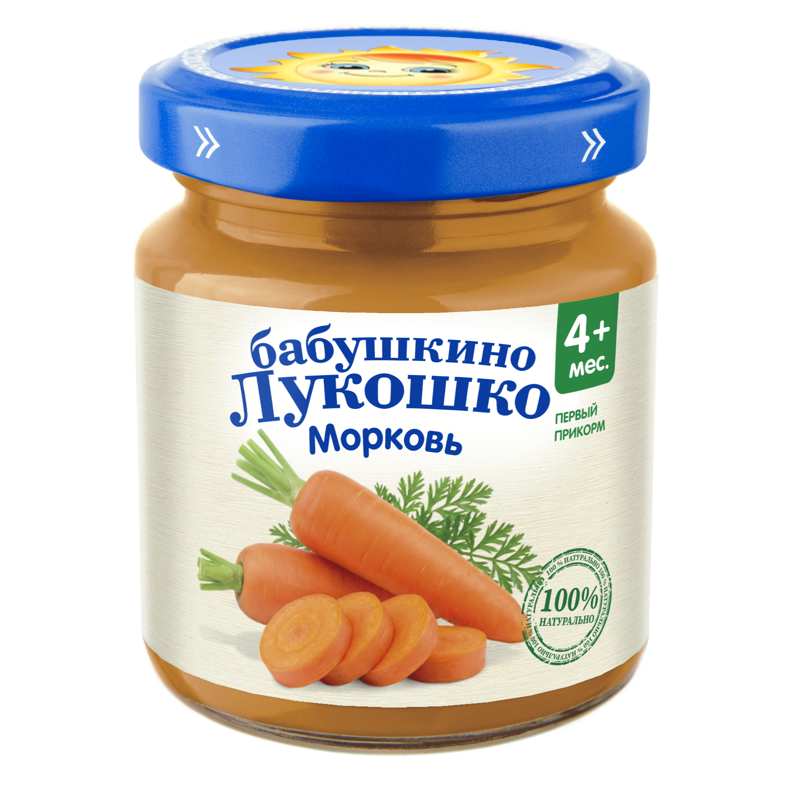 Пюре Бабушкино Лукошко Морковь с 4 мес 100 г - фото 1