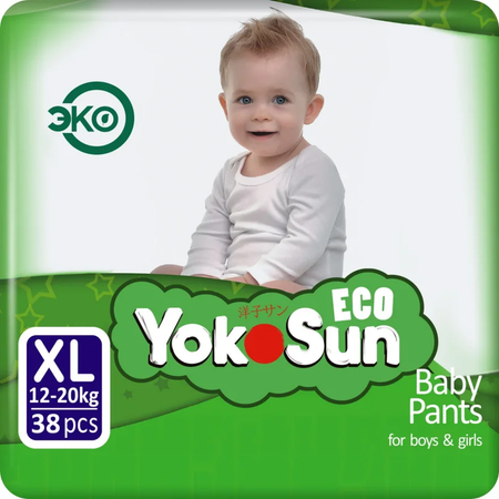 Трусики YokoSun Eco XL (12-20 кг) 38 шт.
