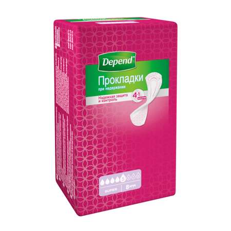 Прокладки урологические Depend Super 8шт