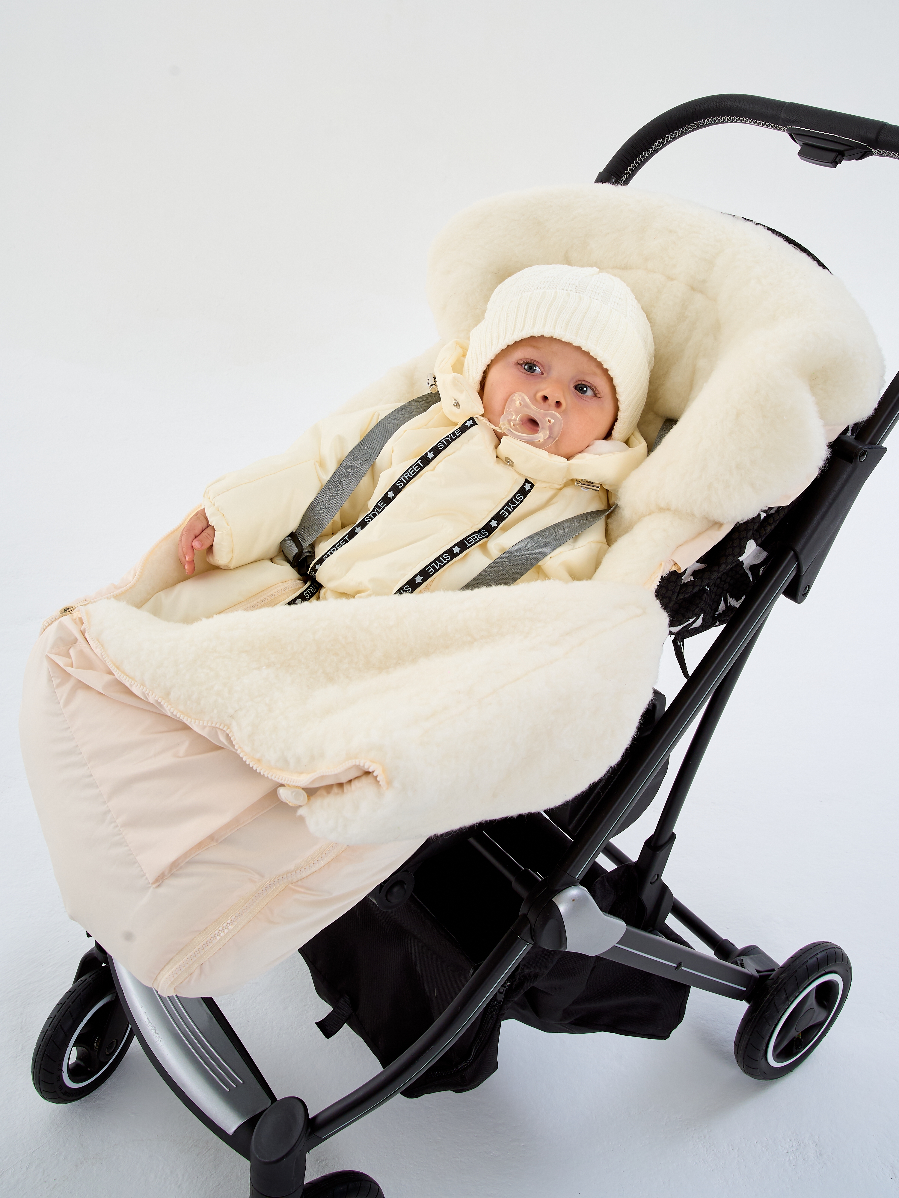 Конверт в коляску Осьминожка Трансформер бежевый - фото 9