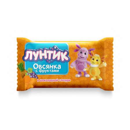 Батончик Виталад Готовый завтрак овсянка с фруктами в шоколадной глазури Лунтик Мюсли шоу-бокс 18 шт.