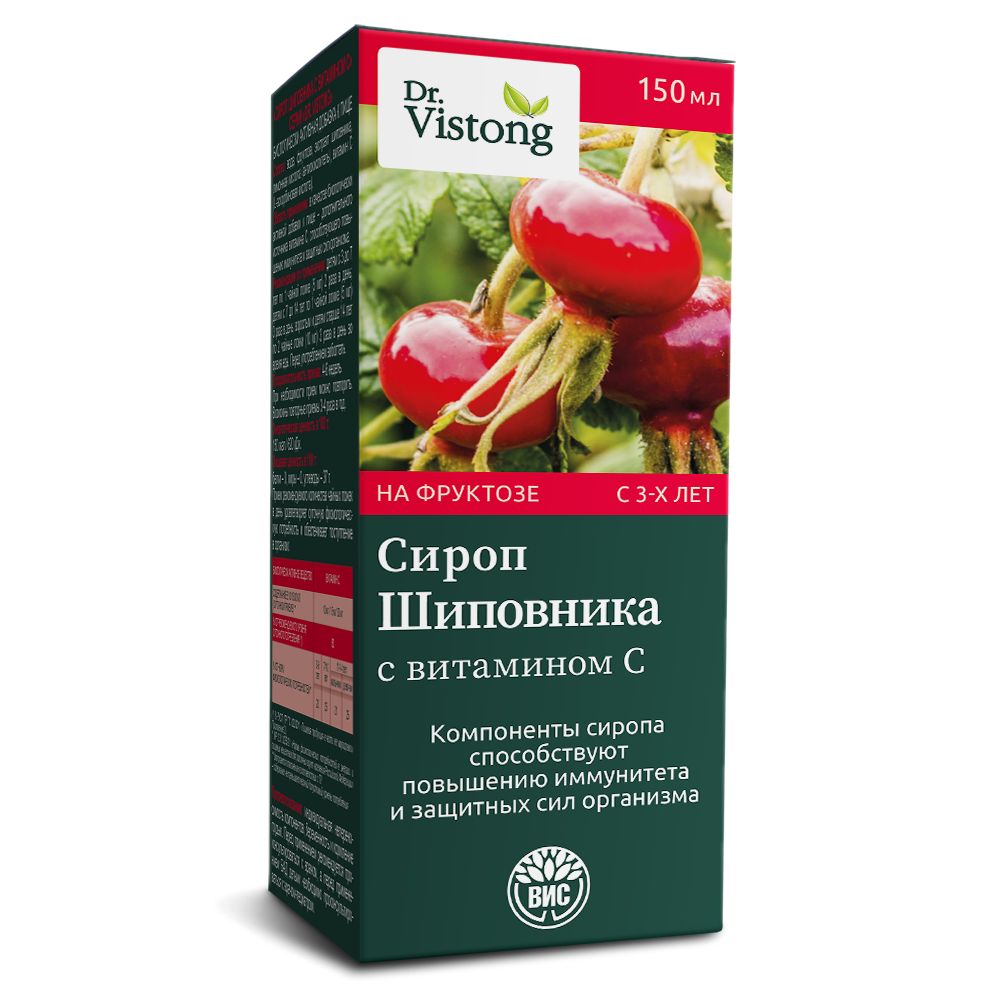 БАД DR. Vistong Сироп шиповника с витамином С -150 мл 1 шт - фото 2
