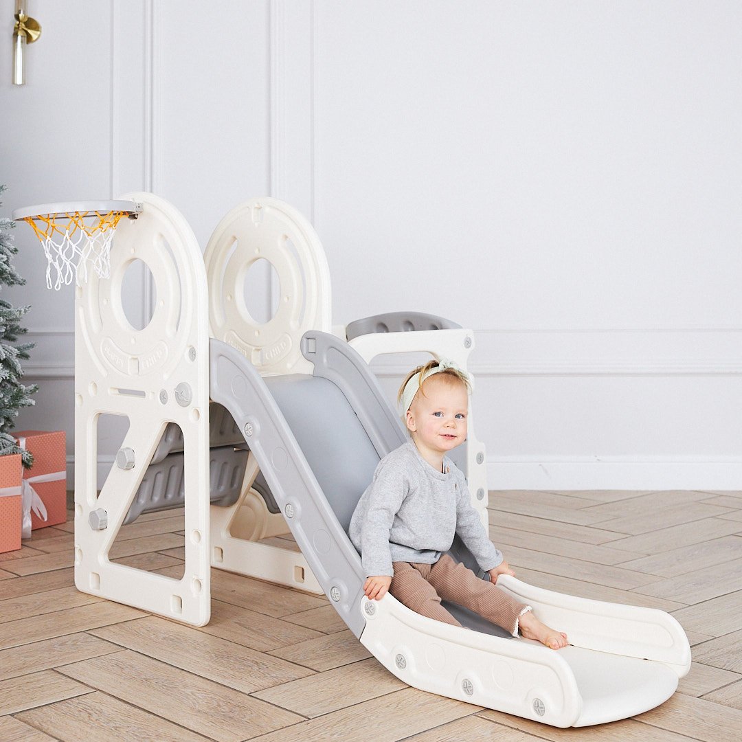 Игровой комплекс UNIX Kids Bus grey с горкой и баскетбольным кольцом - фото 17