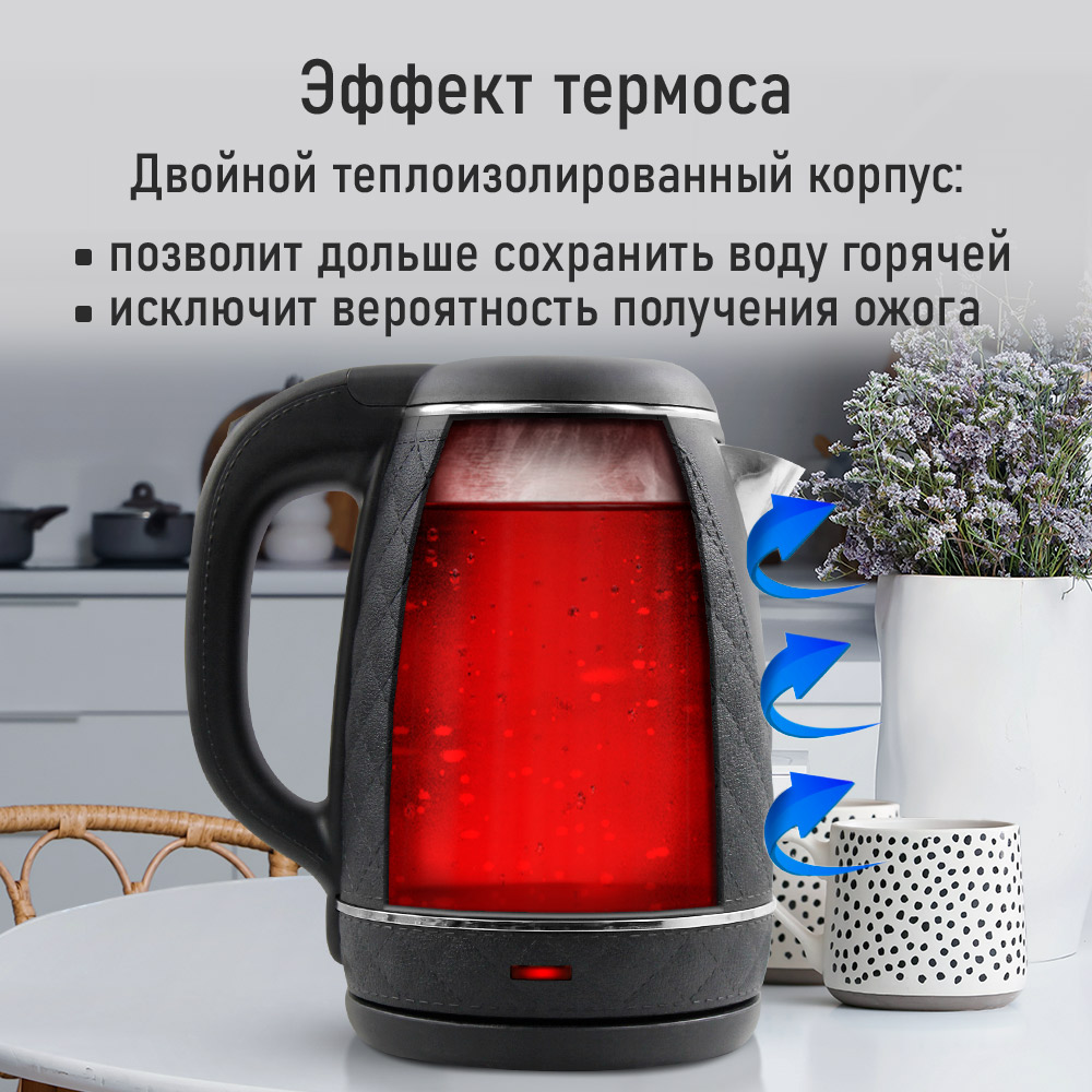 Чайник электрический LUMME LU-4106 - фото 4