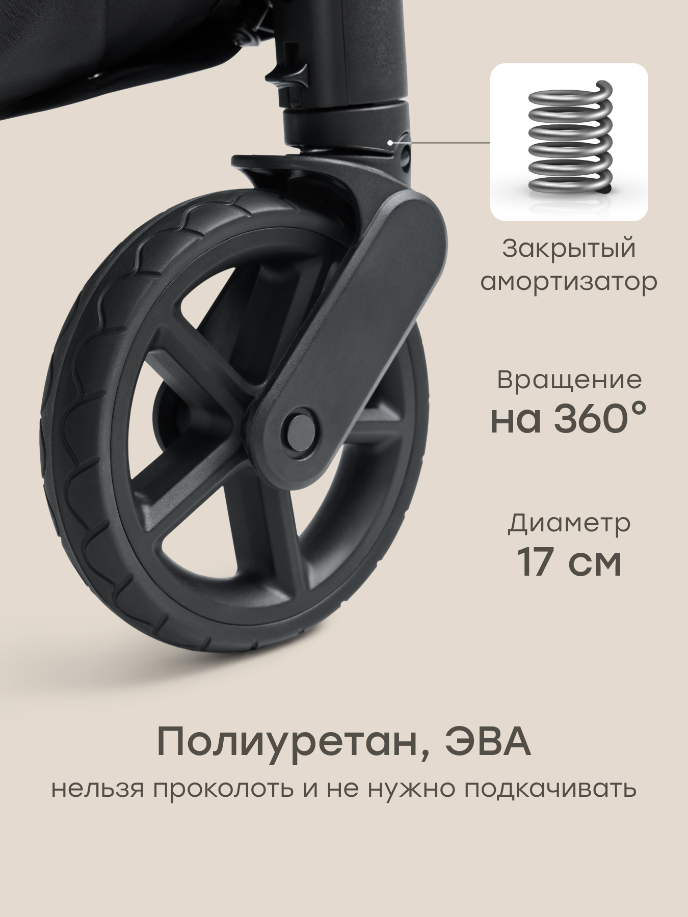 Коляска прогулочная Happy Baby SENSA черный - фото 7