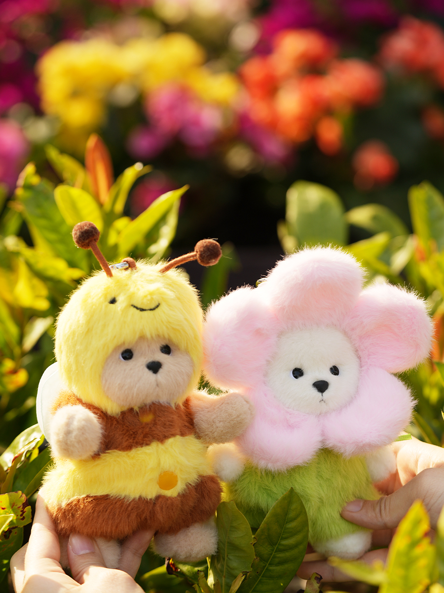 Мягкая игрушка TeddyTales Медведь Пчелка брелок - фото 4
