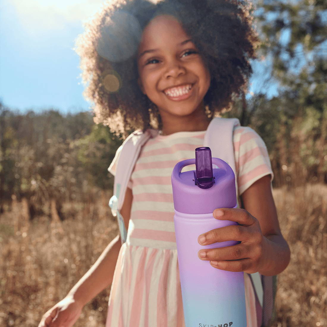 Термо-поильник Skip Hop сиренево-голубой 450 мл - фото 3