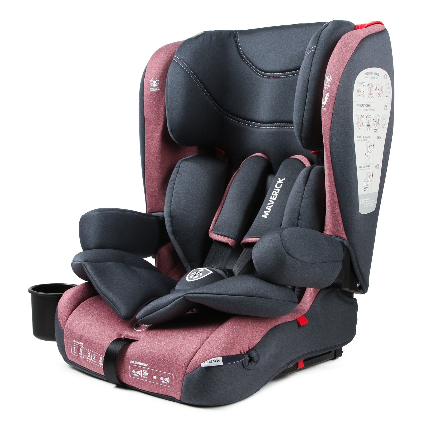 Автокресло BabyGo Maverick New Isofix 0+/1/2/3 (0-36 кг) красный - фото 1