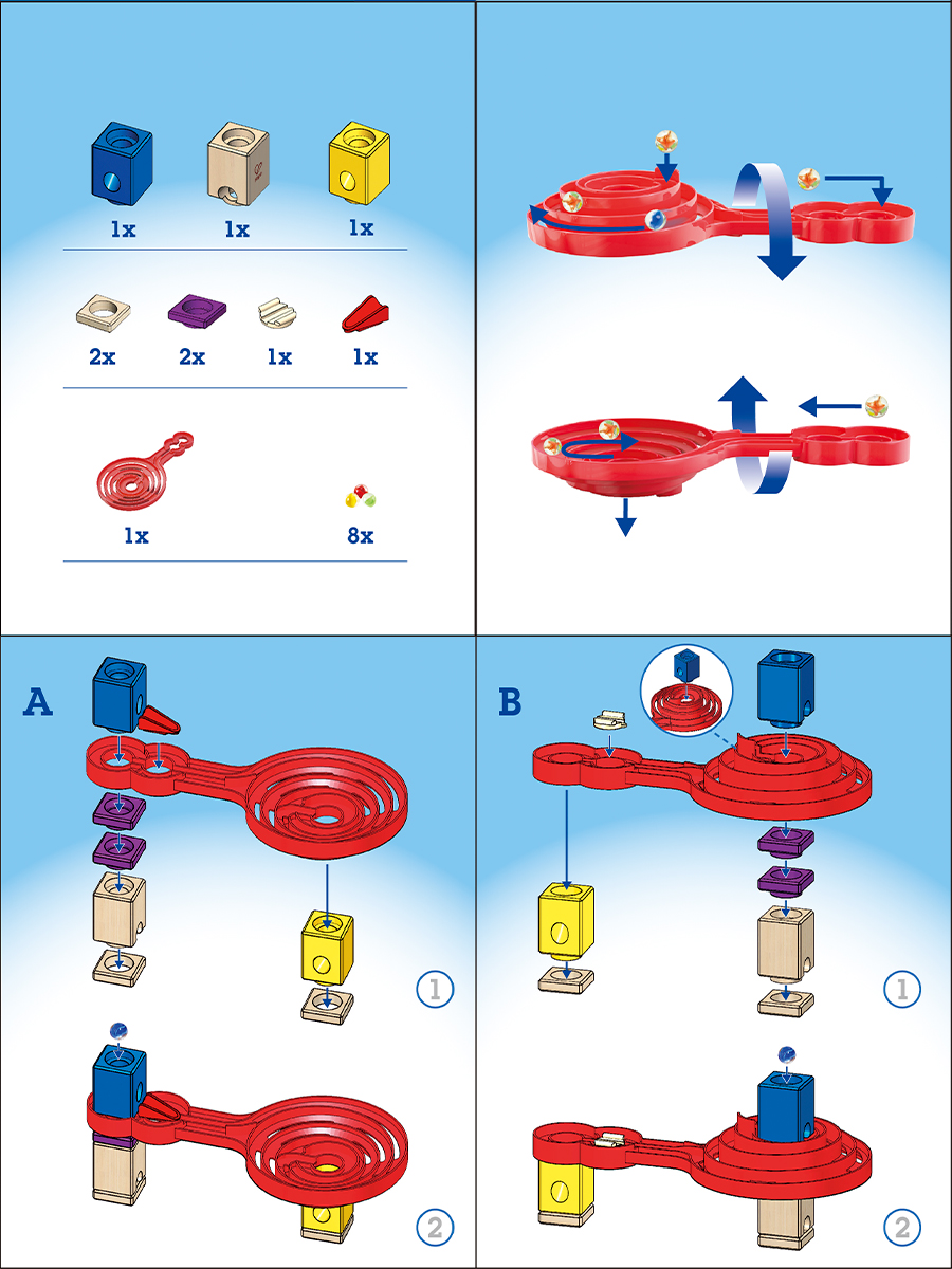 Конструктор Hape Гонки Спираль деревянный 18 дет. - фото 6