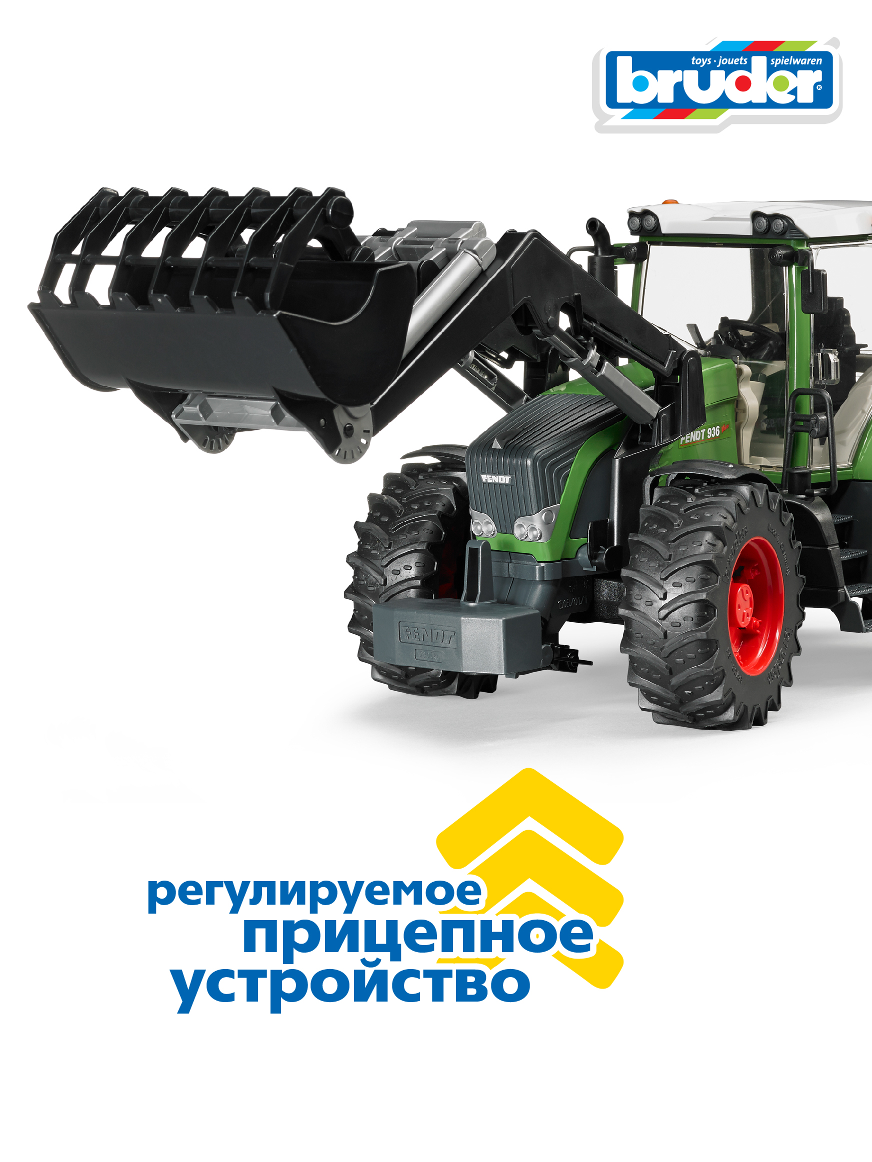 Трактор Bruder Fendt 936 Vario с погрузчиком 03-041 - фото 5