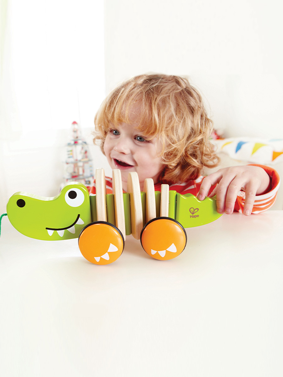 Игрушка Hape каталка Крокодил - фото 6