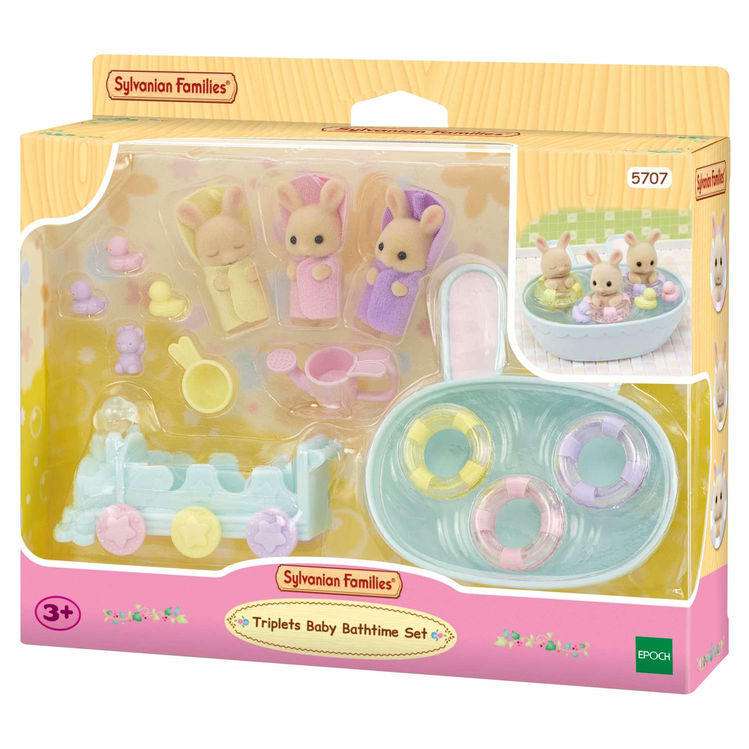 Игровой набор Sylvanian Families для купания тройняшек - фото 13