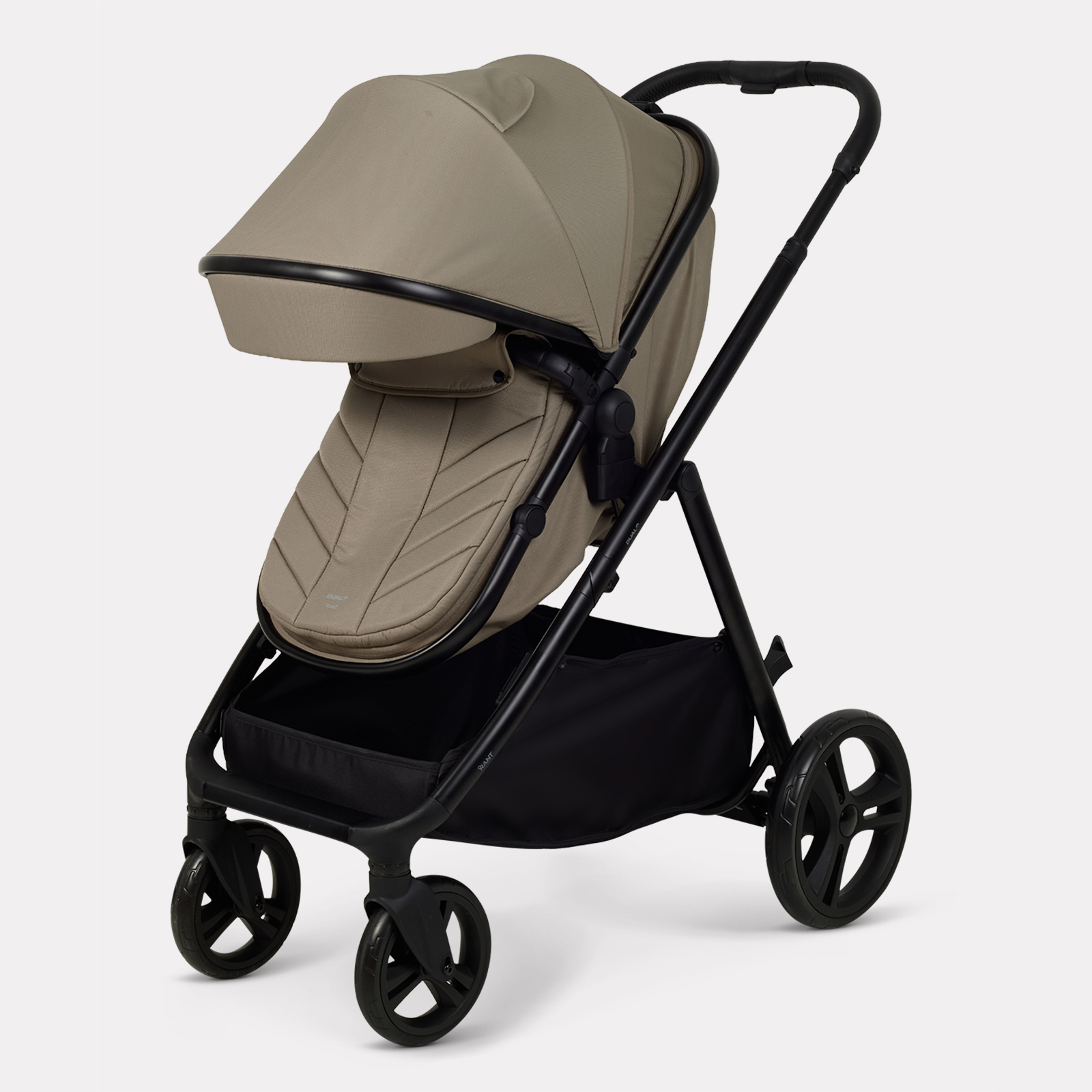 Коляска 2в1 для двойни Rant Basic Dualo коричневый - фото 14