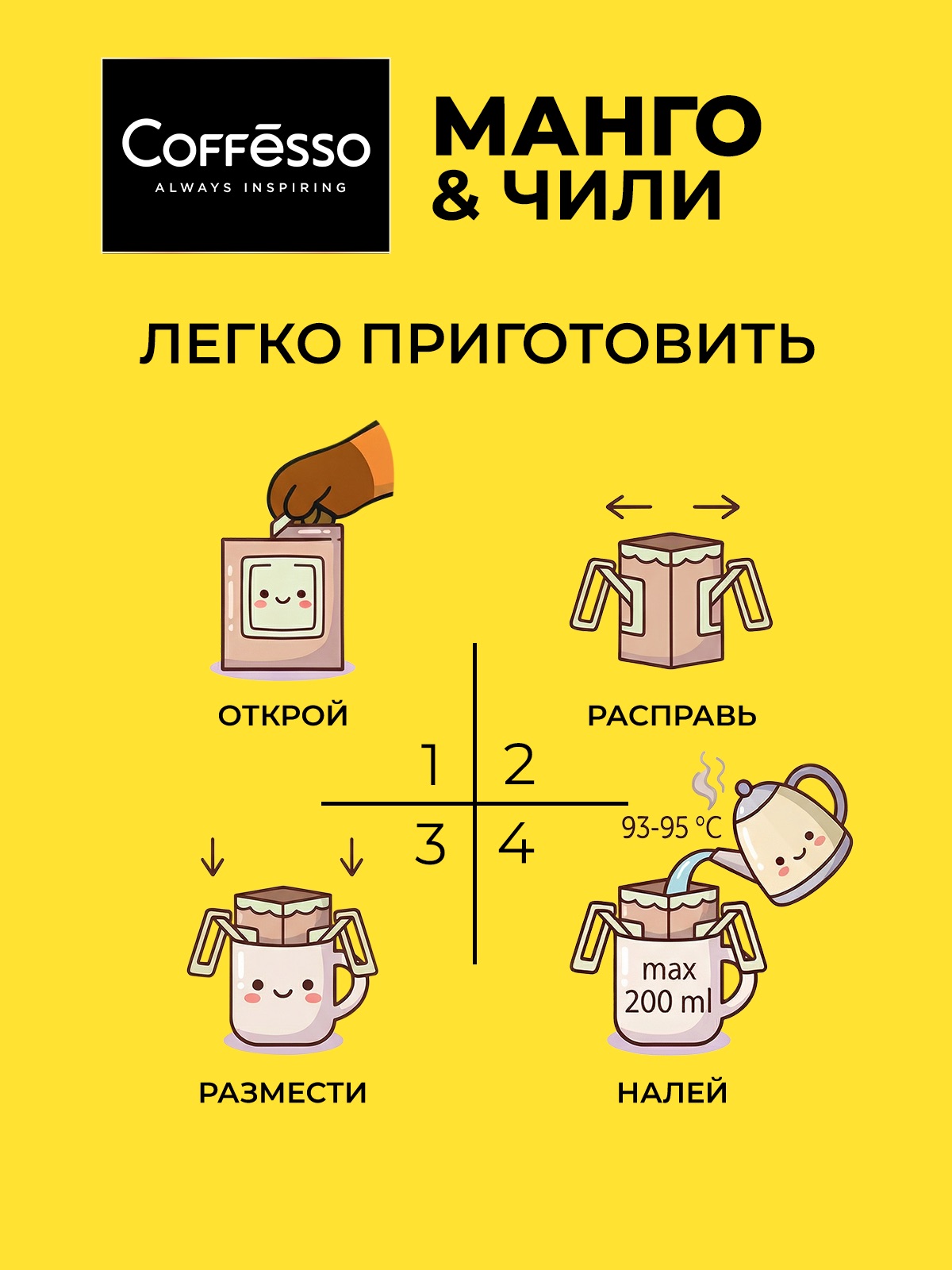 Кофе в дрип-пакетах Coffesso MANGO &CHILI - фото 5