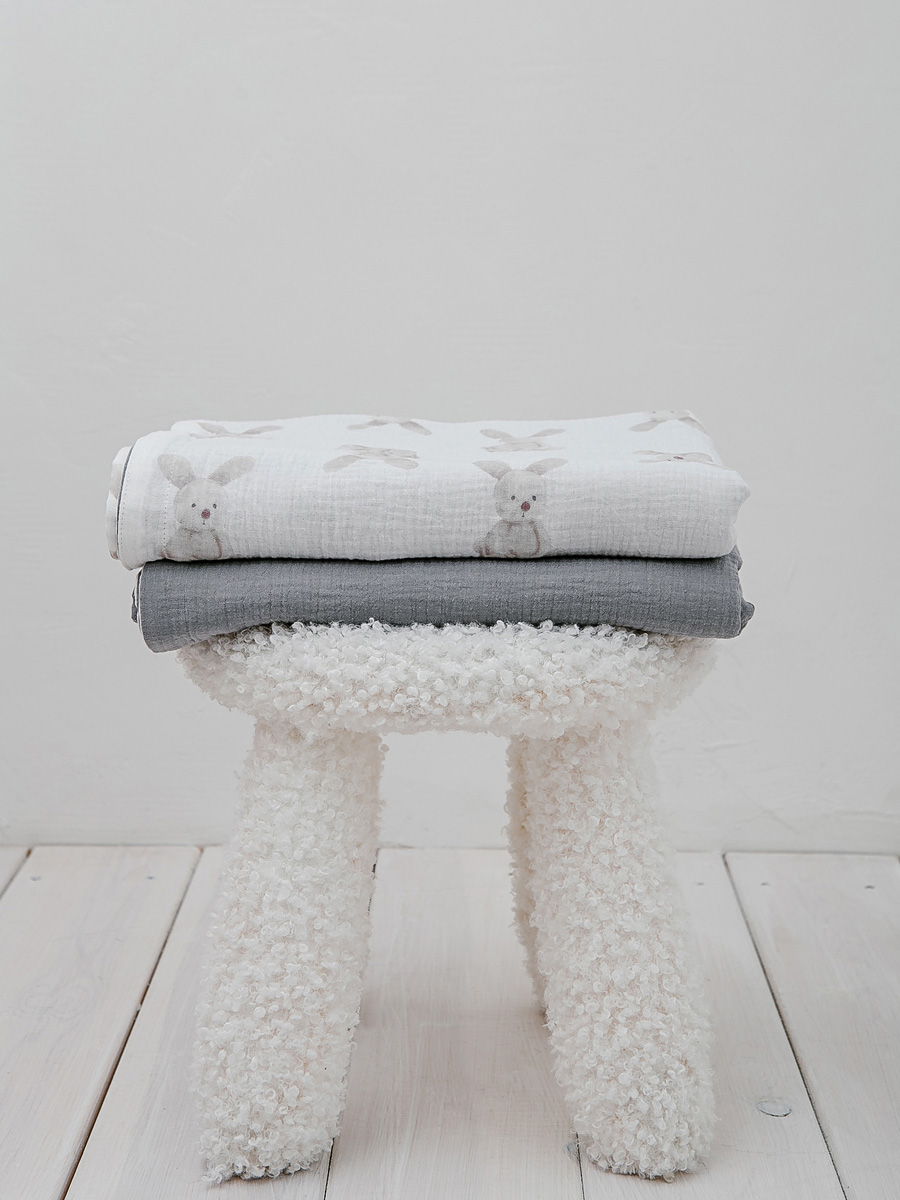 Плед ЛетиПташка Серый 95 x 130 см хлопок - фото 8