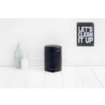 Бак мусорный Brabantia NewIcon с педалью черный 5л 112928