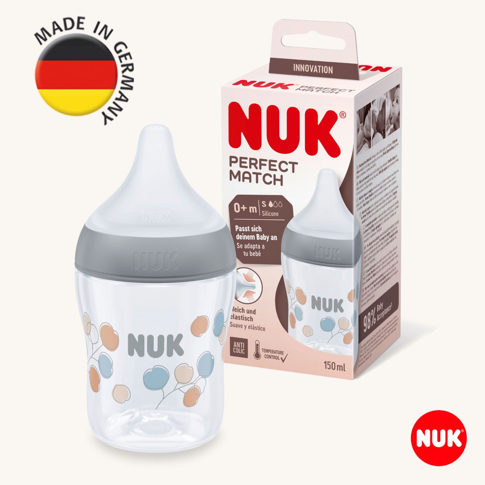 Бутылочка Nuk Natural Feeling 150 мл - фото 1
